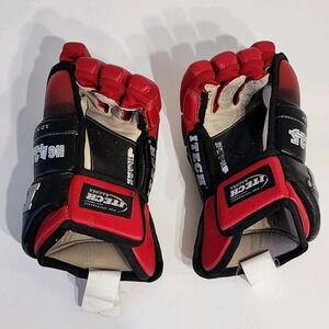 Itech Ice Hockey Gloves 12.5" HG 425  Red Black Reinforced Palm Teen 11-14 Years